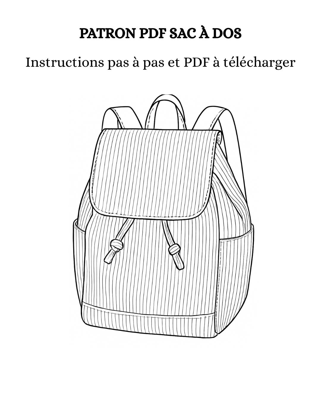 Patron du sac à dos - Version française et espagnole